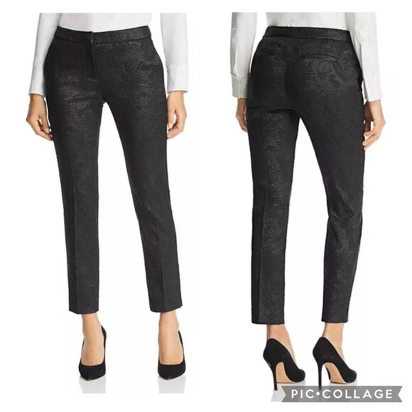 Hugo Boss Tanitea Floral Brocade Slim Pants black size 0 - Picture 1 of 10